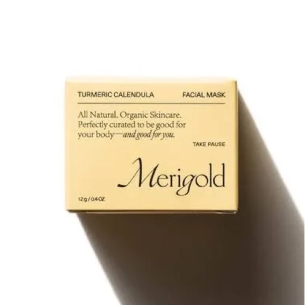 NIB Marigold Green Tea Apple Facial Mask - All Natural, Organic Skincare